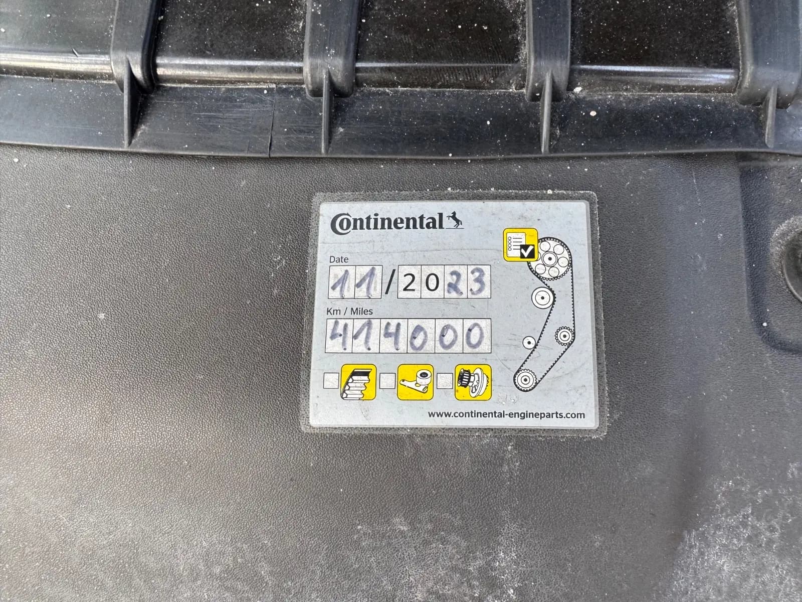 Potwierdzenie wymiany rozrządu z listopada 2023 roku.